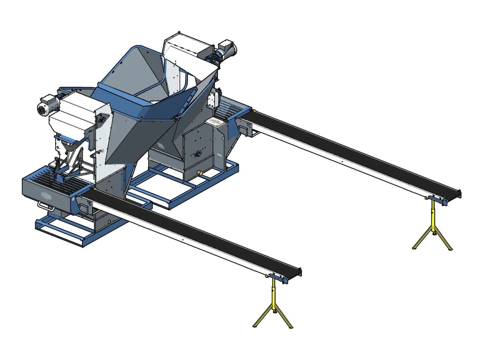 Double potting line: two A-Line potting machines with belt conveyors