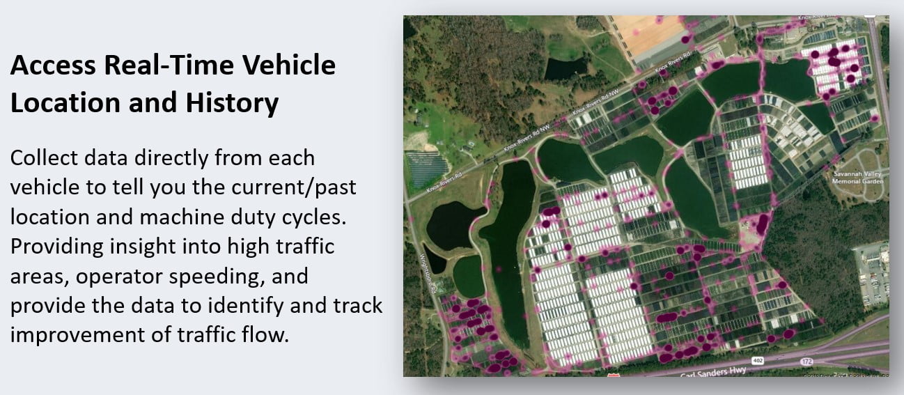 Vehicle Asset Tracking Heat Map Wholesale Nursery Summary