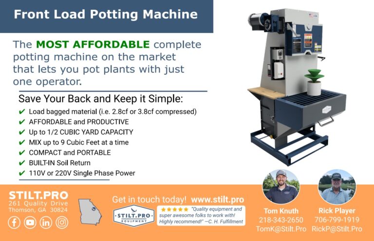 front load potting machine information
